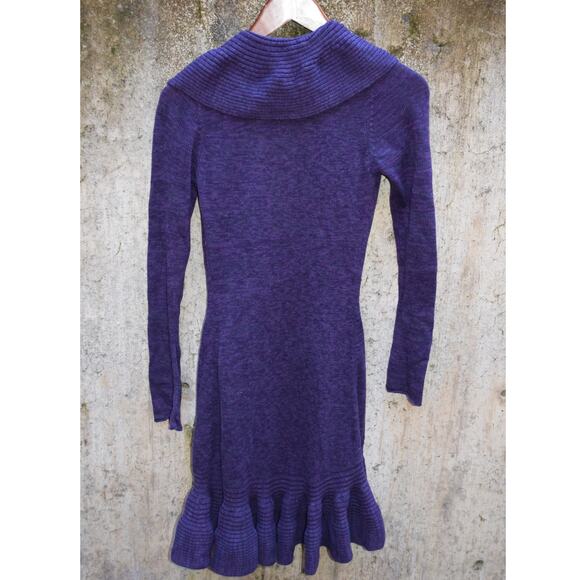 Neiman Marcus Purple Ruffle Front Cardigan Sweater XS - Picture 4 of 4